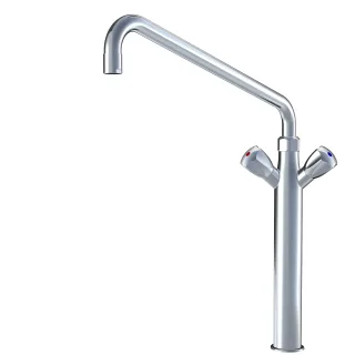KWC Zweigriffmischer GASTRO Schwenkauslauf, A450, mit Säule, chromeline 112150