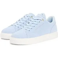 Tommy Hilfiger TH FEMININE CUPSOLE SUEDE Plateausneaker Freizeitschuh, Halbschuh, Schnürer mit Logoschriftzügen