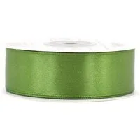 Creativery Satinband, Satinband 25mm x 25m Rolle Olivgrün