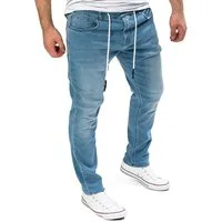 Yazubi Slim-fit-Jeans Herren Sweathose in Jeansoptik Erik Schmale Jeans, mit Stretch-Anteil