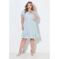 MIAMODA Jerseykleid Kleid A-Linie Blumenmuster Volant-Halbarm