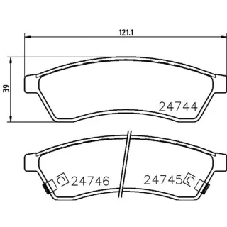 Hella Bremsbel?ge hinten Chevrolet Epica 2,0