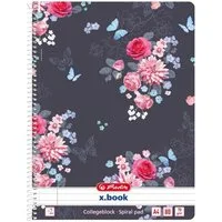 Herlitz Collegeblock Herlitz Collegeblock / DIN A4 / Spiralblock / liniert / "LadyLike Flo