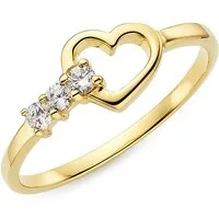 Aniston JEWELRY & WATCHES Fingerring Schmuck Geschenk Silbering mit Herzchen, mit Zirkonia (synth)