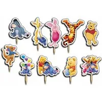 Festivalartikel Tortenstecker WINNIE PUUH Topper Set 10 Stk Geburstag Torten Deko Kuchen Junge