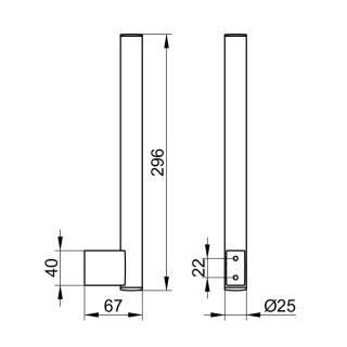 Keuco Ersatzrollh. Plan 14963, doppelt verchromt, 14963010002 14963010002