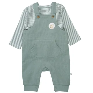 STACCATO - Kn.-Latzhose+Shirt eucalyptus struc. - Gr. - 50
