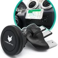 Mobilefox Smartphone-Halterung 360° Magnet CD Schlitz KFZ Halterung Auto Handy Halter Slot Universal