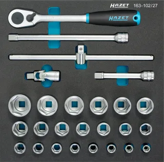 HAZET Steckschlüssel-Satz Einlage 26-teilig - 163-102/27