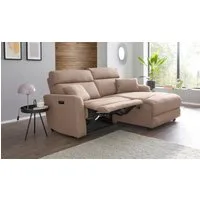 OTTO home Ecksofa JENNA L-Form, 209cm - OTTO. Verlässliche Qualität., manuelle o. elektrische Relaxfunktion, USB A/C, Struktur fein.