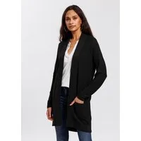 TOM TAILOR Longstrickjacke aus Rippstrick mit aufgesetzten Taschen