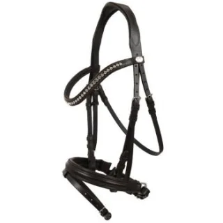 Hans Melzer Horse Equipment Hans Melzer Trense Calgary schwedisches Reithalfter braun/silber WB (Warmblut)