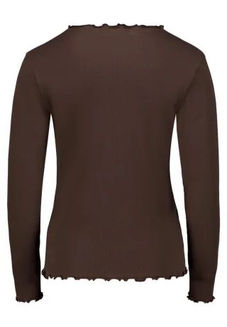 CARTOON - Geripptes Langarmshirt braun - Gr. - 38