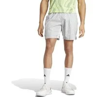 adidas Performance Sporthose Tennishose Melbourne Heat Ready Pro Printed Ergo 7in 2024 grau/weiss