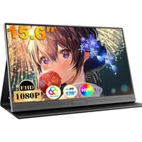 Bundviel Tragbarer Mobiler Monitor 15.6“ 1920x1080FHD IPS Portabler Monitor (40 cm/15.6 ", 1920 x 1080 px, FHD, 3 ms Reaktionszeit, 60 Hz)