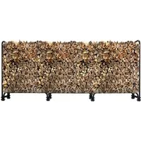 Quick Star Kaminholzregal Metall Kaminholzregale Außen 272 x 95 cm Mit / Ohne Schutzhülle, BxTxH:272x25x95 cm, (1x Kaminholzregal), Einzelelement (94cm), 2er (183cm) oder 3er Element 272cm