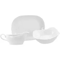 CreaTable Servier-Set Rokoko, Servierset 3-tlg., Porzellan, (Set, 3-tlg), Edles Servierset, Formschön elegant