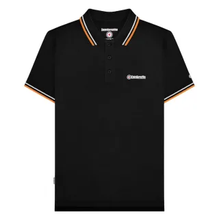 Lambretta - "SS25" Poloshirt für Herren (Schwarz/Weiß/Hell-Orange)