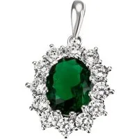 Firetti Kettenanhänger Schmuck Geschenk Silber 925 Halsschmuck Anhänger Lady D Diana Royal, mit Glasstein, Zirkonia (synth)