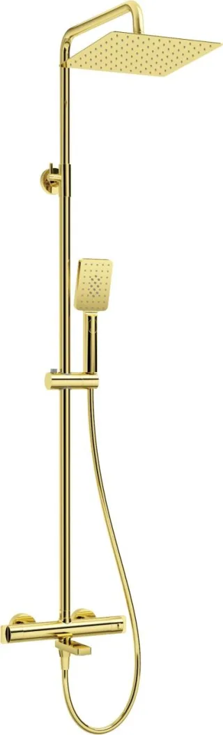 Neuesbad Duschsystem mit Thermostat Wannenarmatur, Oberfläche: gold NB1DENAC_Z1HT1