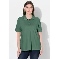 Ulla Popken Poloshirt Poloshirt längere Knopfleiste Polokragen Halbarm