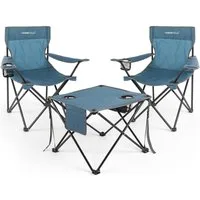 HOMECALL Campingstuhl Campingtisch mit Stühlen Klappstuhl Camping Faltstuhl Picknicktische (Rutschfest & Wetterfest, für Camping, Picknick, Angeln), Faltstuhl Campingstuhl mit Tisch Klapptisch mit Stühlen