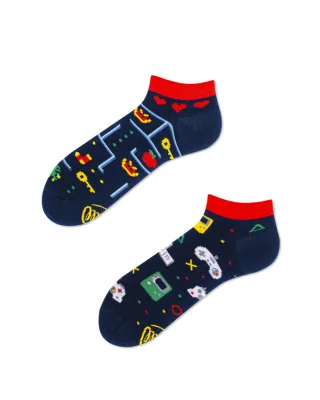 many mornings - Socken GAME OVER LOW grau/blau - Gr. - 42