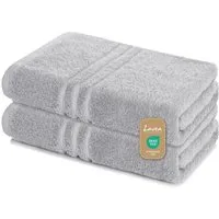 Lavea Saunatuch Set Saunahandtuch 80x200 cm Elena Frottee, Sauna-Handtücher, 100% Baumwolle (Set, 2-St), 500 g/m² Frottier, weich & saugstark, pflegeleicht