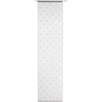 ELBERSDRUCKE Schiebegardine Schiebevorhang mit Klettband Stars Allover weiß 245 x 60 cm (1 St), Klettband, transparent, Polyester, Sterne, einfarbig, modern