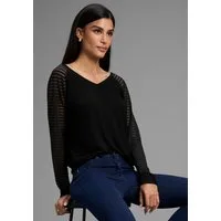 Bruno Banani V-Shirt mit Mesh-Streifen im Ärmel