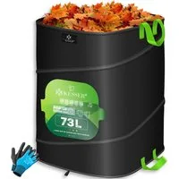 KESSER Gartensack, 73 l, (1-tlg), Pop-Up-Gartensack Laubsack Gartenabfallsack inkl. Handschuhe
