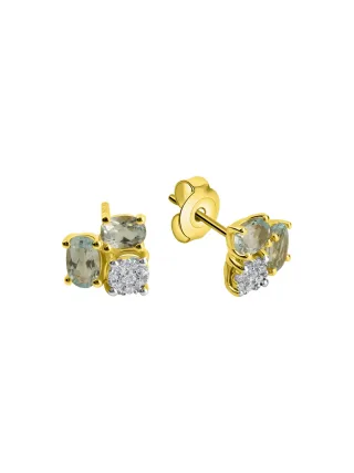 Fascination by Ellen K. Ohrstecker Gold 375 Blautopas + Zirkonia