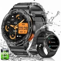 SWGOTA 2026 Smartwatch für Herren in Militärqualität Fitnessuhr Smartwatch (3.63 cm/1,43 Zoll, AMOLED Always On Display), mit 100+ Sportmodi,24/7 Herzfrequenz/SpO2/Schlafüberwachung