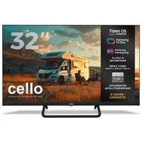 Cello CTrav-32TZ LED-Fernseher (81,28 cm/32 Zoll, Full HD, Streaming-Apps, LAN, WLAN, Smart-TV, Smart Tizen OS powered by Samsung, Triple Tuner, WLAN & Bluetooth)