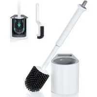 HUGERSTONE WC-Reinigungsbürste Klobürste Set mit Toilettenbürstenhalter Stehend und Fugenbürste, (Set, 3-tlg, WC Bürste Set mit Versteckter Pinzette), Geeignet zur Reinigung von Toiletten, Waschbecken und Badezimmern