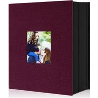 LuxusKollektion Einsteck-Fotoalbum Fotoalbum 10x15 1000 Taschen Leinen XXL Hochformat Violett