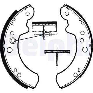 Delphi Bremsbacken hinten Ford Transit Mazda 323
