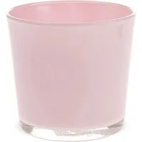 matches21 HOME & HOBBY Blumentopf Glastopf Pflanzgefäß Teelichtglas rund Übertopf rosa 11,5 cm (1 St)