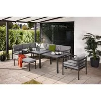 Primaster Gartenlounge-Set Primaster Gartenmöbel-Set Levanto 10 Personen, Ausziehbar witterungsbeständig