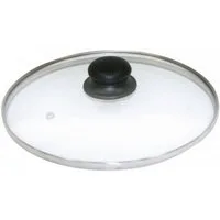 axentia Universaldeckel, (1-tlg), Topf- und Pfannendeckel aus Glas mit Edelstahlrand & Entlüftungsloch