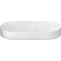 Mai & Mai Aufsatzwaschbecken Waschschale Oval Versteckter Abfluss Nano-Versiegelung DIN Col826, Aufsatzwaschbecken aus reinem Mineralguss