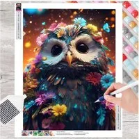 GOLDEN Kreativset GOLDEN Diamond Painting zubehör bilder Weihnachten ( Bunte Eule)
