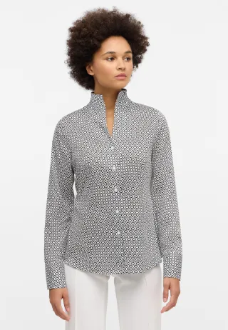 ETERNA - Bluse Satingewebe Langarm schwarz - Gr. - 46/Langarm