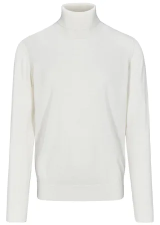 COMMANDER Finest Clothing - (S)-NOS Rollkragen Pullover snow white - Gr. - M