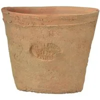 Dekowunder Übertopf Terracotta Blumentopf Landhausstil Pflanztopf rund mit Ablaufloch 8cm