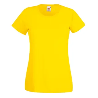Fruit Of The Loom - Kurzarm T-Shirts - Damen (Knallgelb)