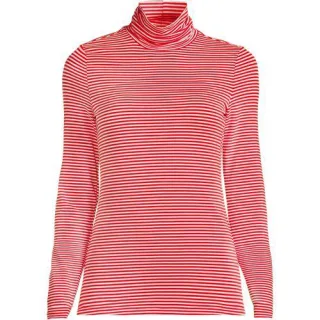 Rollkragenshirt aus Baumwoll/Modalmix, Damen,  Orange, Baumwolle/Elasthan/Baumwolle Modal, by Lands' End