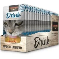 Leonardo Catfood Drink Salmon - mit Brühe und Fleisch von Lachs & Huhn 20x40g, Ergänzungsfutter für: Katzen