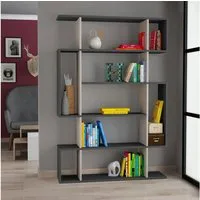 Decortie Bücherregal Mito, Standregal Bücherregal Holz Wohnzimmer, 108,5 x 25,5 x 161 cm