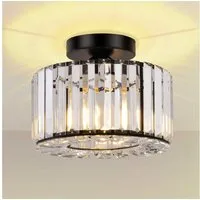Ophy Deckenleuchte Moderne Kristall-Deckenleuchte mit Glaslampenschirm, Pendelleuchte & halbbündige Montage, für Wohnzimmer, Schlafzimmer & Esszimmer